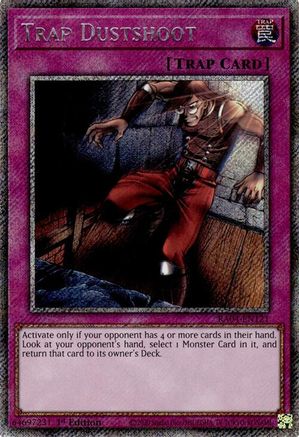 Trap Dustshoot (Platinum Secret Rare) (RA04-EN121) - Quarter Century Stampede 1st Edition Quarter Century Stampede Yugioh Single  Squirtle Squad Card Shop.