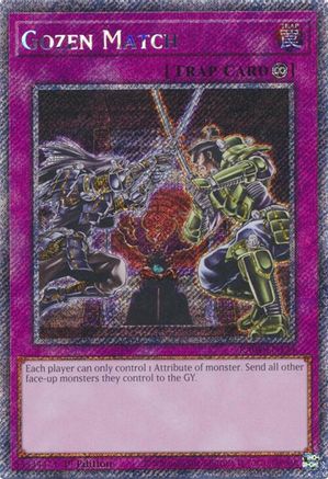 Gozen Match (Platinum Secret Rare) (RA04-EN134) - Quarter Century Stampede 1st Edition Quarter Century Stampede Yugioh Single  Squirtle Squad Card Shop.