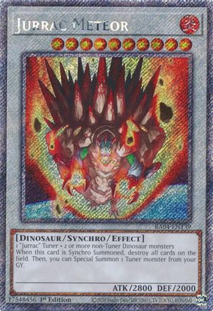 Jurrac Meteor (Platinum Secret Rare) (RA04-EN139) - Quarter Century Stampede 1st Edition Quarter Century Stampede Yugioh Single  Squirtle Squad Card Shop.