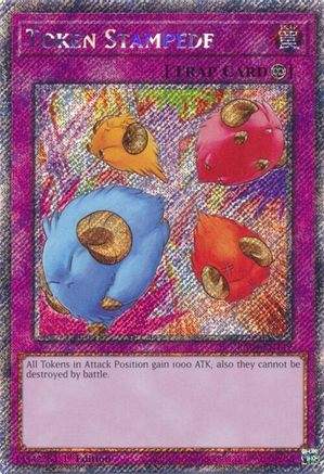 Token Stampede (Platinum Secret Rare) (RA04-EN149) - Quarter Century Stampede 1st Edition Quarter Century Stampede Yugioh Single  Squirtle Squad Card Shop.