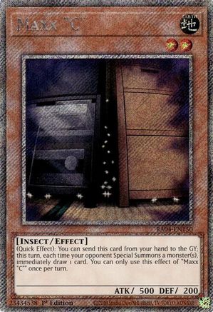 Maxx "C" (Platinum Secret Rare) (RA04-EN150) - Quarter Century Stampede 1st Edition Quarter Century Stampede Yugioh Single  Squirtle Squad Card Shop.