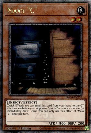 Maxx "C" (Quarter Century Secret Rare) (RA04-EN150) - Quarter Century Stampede 1st Edition Quarter Century Stampede Yugioh Single  Squirtle Squad Card Shop.