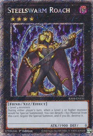 Steelswarm Roach (Platinum Secret Rare) (RA04-EN151) - Quarter Century Stampede 1st Edition Quarter Century Stampede Yugioh Single  Squirtle Squad Card Shop.