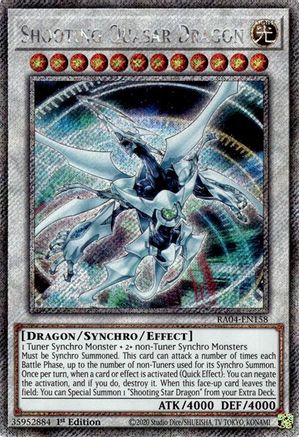 Shooting Quasar Dragon (Platinum Secret Rare) (RA04-EN158) - Quarter Century Stampede 1st Edition Quarter Century Stampede Yugioh Single  Squirtle Squad Card Shop.