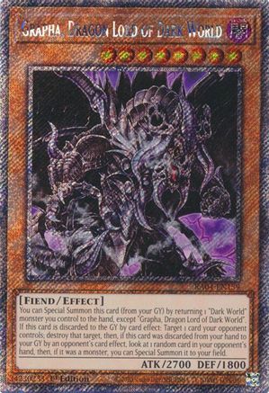Grapha, Dragon Lord of Dark World (Platinum Secret Rare) (RA04-EN159) - Quarter Century Stampede 1st Edition Quarter Century Stampede Yugioh Single  Squirtle Squad Card Shop.