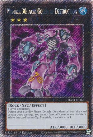 Number 30: Acid Golem of Destruction (Platinum Secret Rare) (RA04-EN165) - Quarter Century Stampede 1st Edition Quarter Century Stampede Yugioh Single  Squirtle Squad Card Shop.