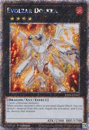 Evolzar Dolkka (Platinum Secret Rare) (RA04-EN167) - Quarter Century Stampede 1st Edition Quarter Century Stampede Yugioh Single  Squirtle Squad Card Shop.