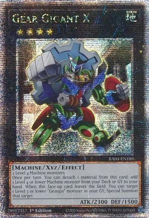 Gear Gigant X (Quarter Century Secret Rare) (RA04-EN188) - Quarter Century Stampede 1st Edition Quarter Century Stampede Yugioh Single  Squirtle Squad Card Shop.