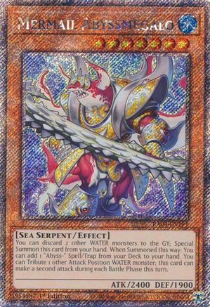 Mermail Abyssmegalo (Platinum Secret Rare) (RA04-EN191) - Quarter Century Stampede 1st Edition Quarter Century Stampede Yugioh Single  Squirtle Squad Card Shop.