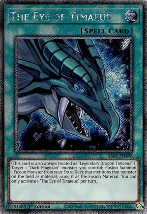 The Eye of Timaeus (Platinum Secret Rare) (RA04-EN192) - Quarter Century Stampede 1st Edition Quarter Century Stampede Yugioh Single  Squirtle Squad Card Shop.