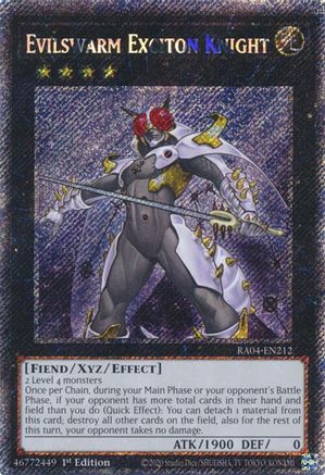 Evilswarm Exciton Knight (Platinum Secret Rare) (RA04-EN212) - Quarter Century Stampede 1st Edition Quarter Century Stampede Yugioh Single  Squirtle Squad Card Shop.