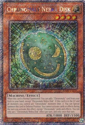 Chronomaly Nebra Disk (Platinum Secret Rare) (RA04-EN213) - Quarter Century Stampede 1st Edition Quarter Century Stampede Yugioh Single  Squirtle Squad Card Shop.