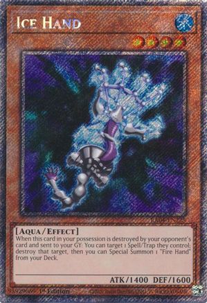 Ice Hand (Platinum Secret Rare) (RA04-EN225) - Quarter Century Stampede 1st Edition Quarter Century Stampede Yugioh Single  Squirtle Squad Card Shop.