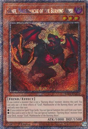 Graff, Malebranche of the Burning Abyss (Platinum Secret Rare) (RA04-EN234) - Quarter Century Stampede 1st Edition Quarter Century Stampede Yugioh Single  Squirtle Squad Card Shop.