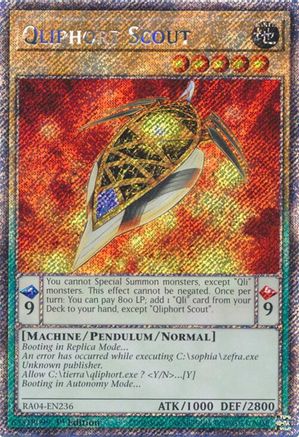 Qliphort Scout (Platinum Secret Rare) (RA04-EN236) - Quarter Century Stampede 1st Edition Quarter Century Stampede Yugioh Single  Squirtle Squad Card Shop.