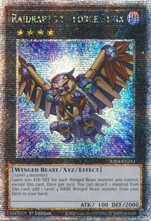 Raidraptor - Force Strix (Quarter Century Secret Rare) (RA04-EN243) - Quarter Century Stampede 1st Edition Quarter Century Stampede Yugioh Single  Squirtle Squad Card Shop.