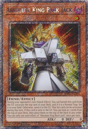 Absolute King Back Jack (Platinum Secret Rare) (RA04-EN244) - Quarter Century Stampede 1st Edition Quarter Century Stampede Yugioh Single  Squirtle Squad Card Shop.
