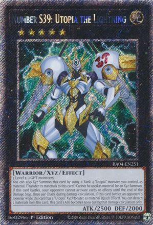 Number S39: Utopia the Lightning (Platinum Secret Rare) (RA04-EN251) - Quarter Century Stampede 1st Edition Quarter Century Stampede Yugioh Single  Squirtle Squad Card Shop.