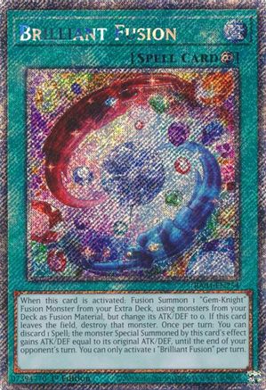 Brilliant Fusion (Platinum Secret Rare) (RA04-EN254) - Quarter Century Stampede 1st Edition Quarter Century Stampede Yugioh Single  Squirtle Squad Card Shop.