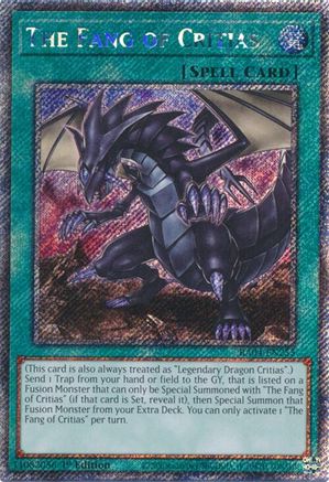 The Fang of Critias (Platinum Secret Rare) (RA04-EN255) - Quarter Century Stampede 1st Edition Quarter Century Stampede Yugioh Single  Squirtle Squad Card Shop.