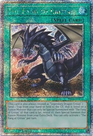 The Fang of Critias (Quarter Century Secret Rare) (RA04-EN255) - Quarter Century Stampede 1st Edition Quarter Century Stampede Yugioh Single  Squirtle Squad Card Shop.