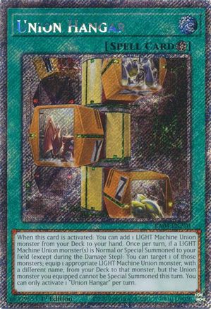 Union Hangar (Platinum Secret Rare) (RA04-EN270) - Quarter Century Stampede 1st Edition Quarter Century Stampede Yugioh Single  Squirtle Squad Card Shop.