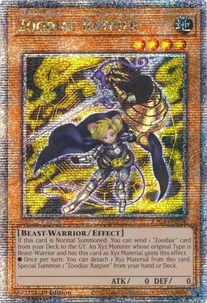 Zoodiac Ratpier (Quarter Century Secret Rare) (RA04-EN274) - Quarter Century Stampede 1st Edition Quarter Century Stampede Yugioh Single  Squirtle Squad Card Shop.