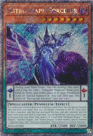 Astrograph Sorcerer (Platinum Secret Rare) (RA04-EN282) - Quarter Century Stampede 1st Edition Quarter Century Stampede Yugioh Single  Squirtle Squad Card Shop.