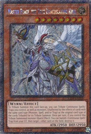 Master Peace, the True Dracoslaying King (Platinum Secret Rare) (RA04-EN283) - Quarter Century Stampede 1st Edition Quarter Century Stampede Yugioh Single  Squirtle Squad Card Shop.