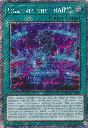 Link into the VRAINS! (Platinum Secret Rare) (RA04-EN294) - Quarter Century Stampede 1st Edition Quarter Century Stampede Yugioh Single  Squirtle Squad Card Shop.