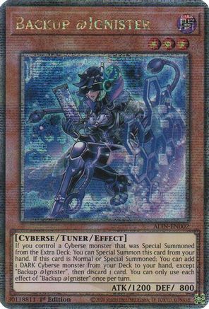 Backup @Ignister (Quarter Century Secret Rare) (ALIN-EN002) - Alliance Insight 1st Edition Alliance Insight Yugioh Single  Squirtle Squad Card Shop.