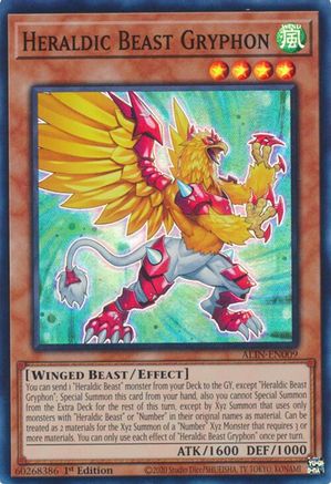 Heraldic Beast Gryphon (ALIN-EN009) - Alliance Insight 1st Edition Alliance Insight Yugioh Single  Squirtle Squad Card Shop.
