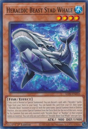 Heraldic Beast Stad Whale (ALIN-EN010) - Alliance Insight 1st Edition Alliance Insight Yugioh Single  Squirtle Squad Card Shop.