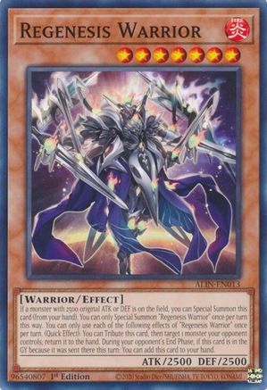 Regenesis Warrior (ALIN-EN013) - Alliance Insight 1st Edition Alliance Insight Yugioh Single  Squirtle Squad Card Shop.