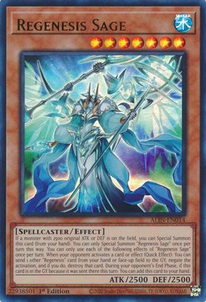 Regenesis Sage (ALIN-EN014) - Alliance Insight 1st Edition Alliance Insight Yugioh Single  Squirtle Squad Card Shop.