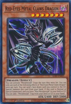 Red-Eyes Metal Claws Dragon (ALIN-EN025) - Alliance Insight 1st Edition Alliance Insight Yugioh Single  Squirtle Squad Card Shop.