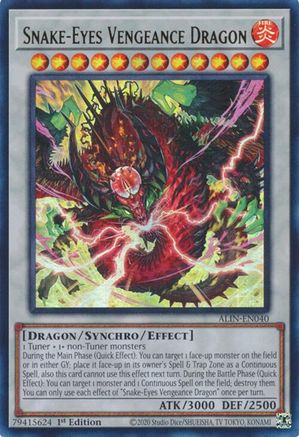 Snake-Eyes Vengeance Dragon (ALIN-EN040) - Alliance Insight 1st Edition Alliance Insight Yugioh Single  Squirtle Squad Card Shop.