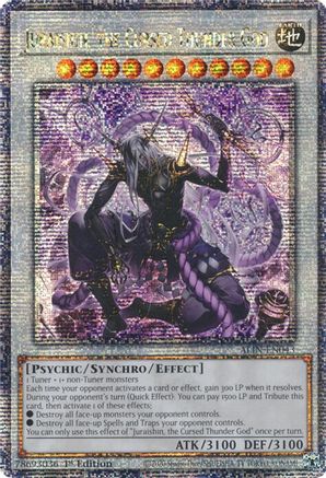 Juraishin, the Cursed Thunder God (Quarter Century Secret Rare) (ALIN-EN043) - Alliance Insight 1st Edition Alliance Insight Yugioh Single  Squirtle Squad Card Shop.