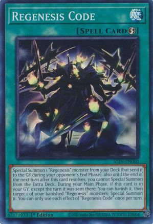 Regenesis Code (ALIN-EN060) - Alliance Insight 1st Edition Alliance Insight Yugioh Single  Squirtle Squad Card Shop.