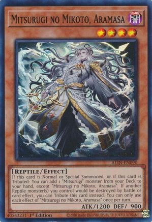 Mitsurugi no Mikoto, Aramasa (ALIN-EN090) - Alliance Insight 1st Edition Alliance Insight Yugioh Single  Squirtle Squad Card Shop.