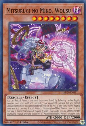 Mitsurugi no Miko, Wousu (ALIN-EN091) - Alliance Insight 1st Edition Alliance Insight Yugioh Single  Squirtle Squad Card Shop.