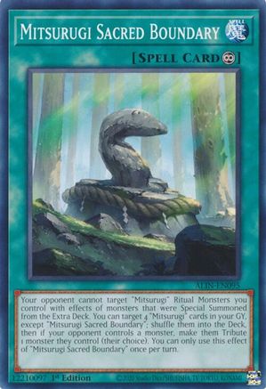 Mitsurugi Sacred Boundary (ALIN-EN095) - Alliance Insight 1st Edition Alliance Insight Yugioh Single  Squirtle Squad Card Shop.