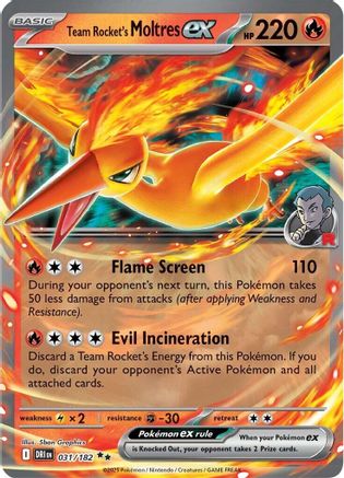 Team Rocket's Moltres ex 031/182 - Destined Rivals - Holofoil Double Rare