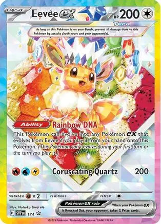 Eevee ex 174  - Holofoil SV Scarlet & Violet Promo Cards - Promo SV: Scarlet & Violet Promo Cards Pokemon Single  Squirtle Squad Card Shop.