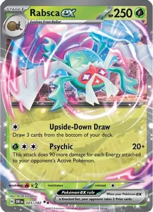 Rabsca ex 025  - Holofoil SV10 Destined Rivals - Double Rare SV10: Destined Rivals Pokemon Single  Squirtle Squad Card Shop.