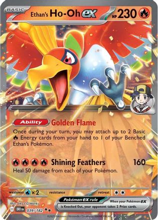Ethan's Ho-Oh ex 039/182 - Destined Rivals - Holofoil Double Rare