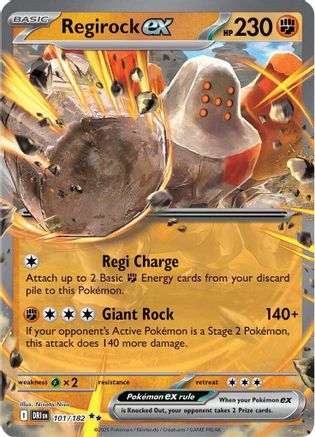 Regirock ex 101/182 – Destined Rivals – Holofoil Double Rare