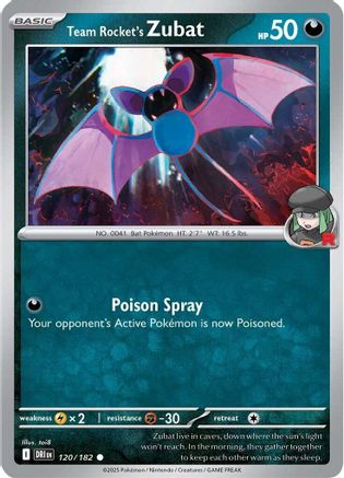 Team Rocket's Zubat 120  SV10 Destined Rivals - Common SV10: Destined Rivals Pokemon Single  Squirtle Squad Card Shop.