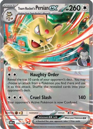 Pokémon TCG – Team Rocket's Persian ex 150/182 – Destined Rivals – Double Rare