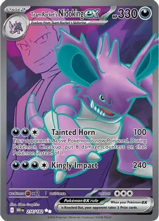 Team Rocket's Nidoking ex 216/182  - Holofoil SV10 Destined Rivals - Ultra Rare SV10: Destined Rivals Pokemon Single  Squirtle Squad Card Shop.